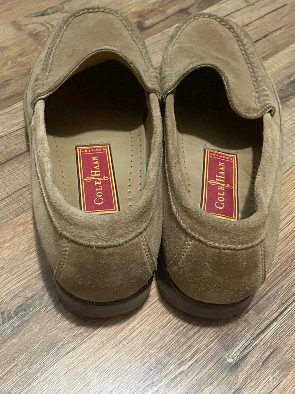 Cole Haan Country Tan Suede Driving Moccasins Loafers Flat Size 8M Brazil